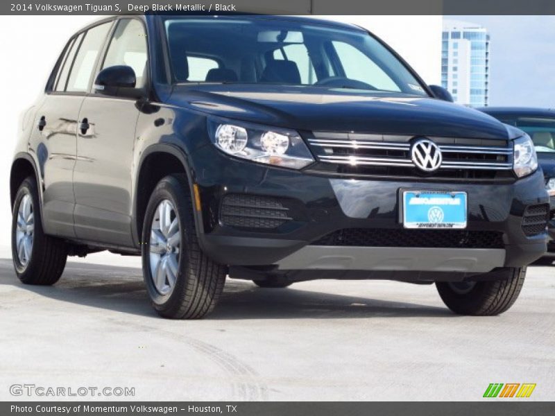 Deep Black Metallic / Black 2014 Volkswagen Tiguan S