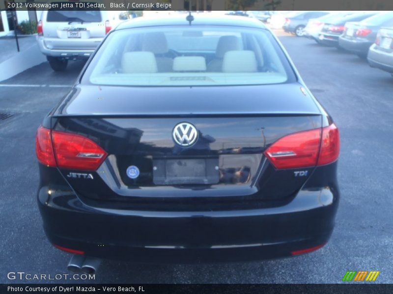 Black / Cornsilk Beige 2012 Volkswagen Jetta TDI Sedan