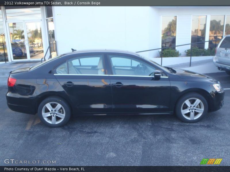 Black / Cornsilk Beige 2012 Volkswagen Jetta TDI Sedan