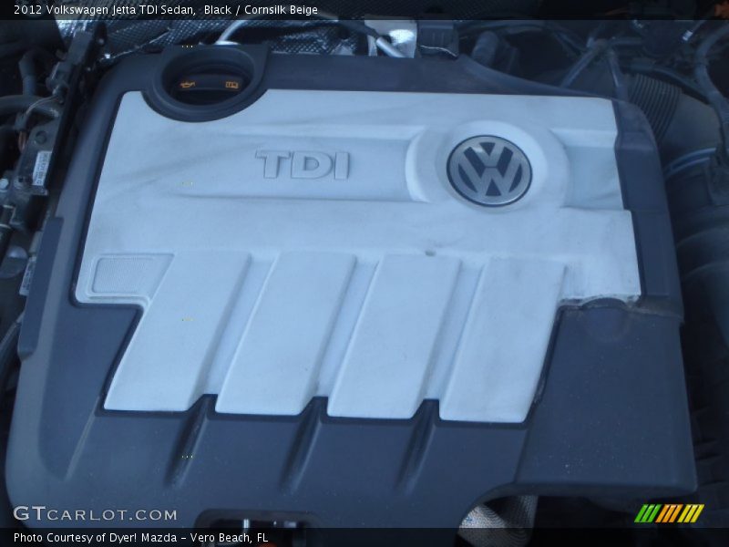 Black / Cornsilk Beige 2012 Volkswagen Jetta TDI Sedan