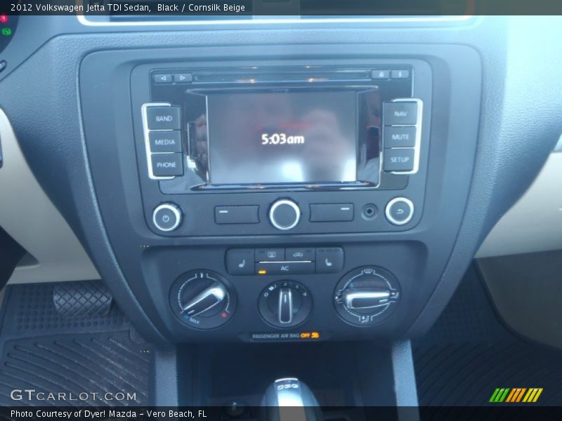 Black / Cornsilk Beige 2012 Volkswagen Jetta TDI Sedan