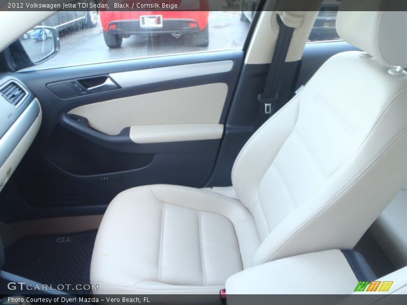 Black / Cornsilk Beige 2012 Volkswagen Jetta TDI Sedan
