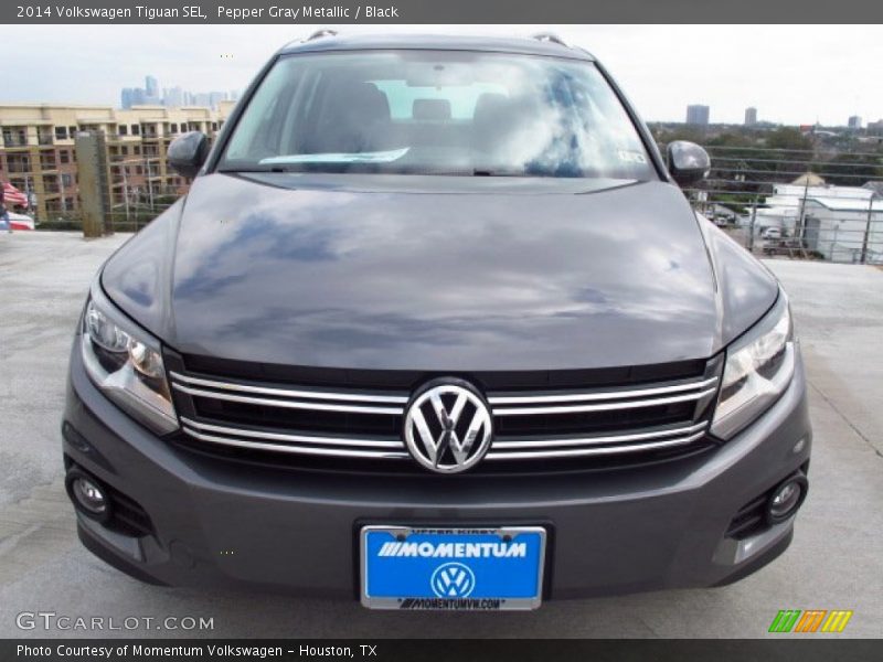 Pepper Gray Metallic / Black 2014 Volkswagen Tiguan SEL