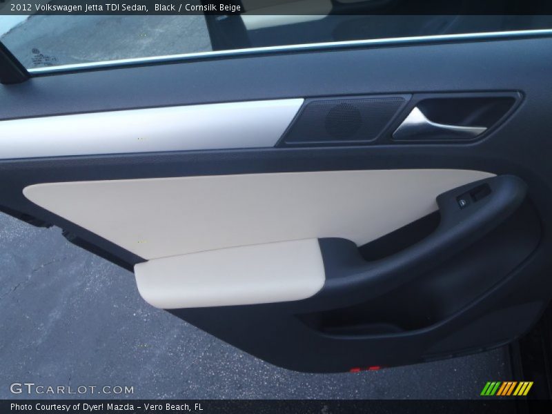 Black / Cornsilk Beige 2012 Volkswagen Jetta TDI Sedan