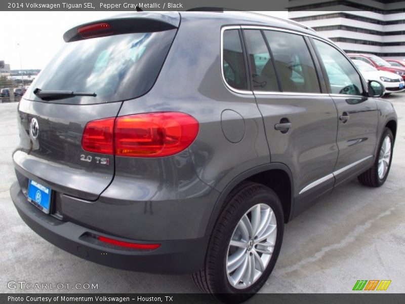 Pepper Gray Metallic / Black 2014 Volkswagen Tiguan SEL