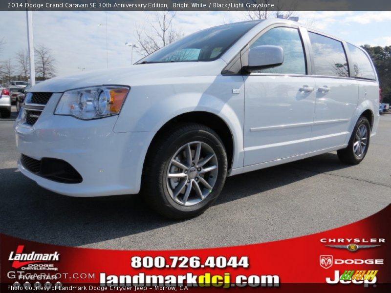 Bright White / Black/Light Graystone 2014 Dodge Grand Caravan SE 30th Anniversary Edition