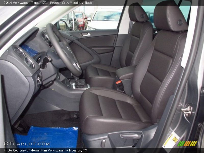 Pepper Gray Metallic / Black 2014 Volkswagen Tiguan SEL