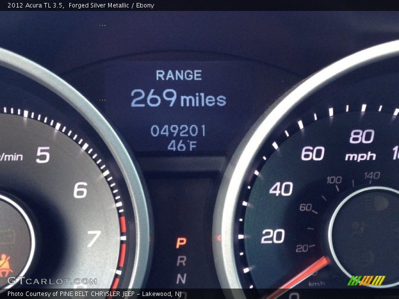 Forged Silver Metallic / Ebony 2012 Acura TL 3.5
