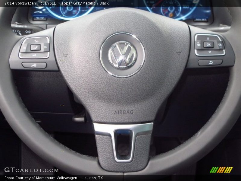 Pepper Gray Metallic / Black 2014 Volkswagen Tiguan SEL