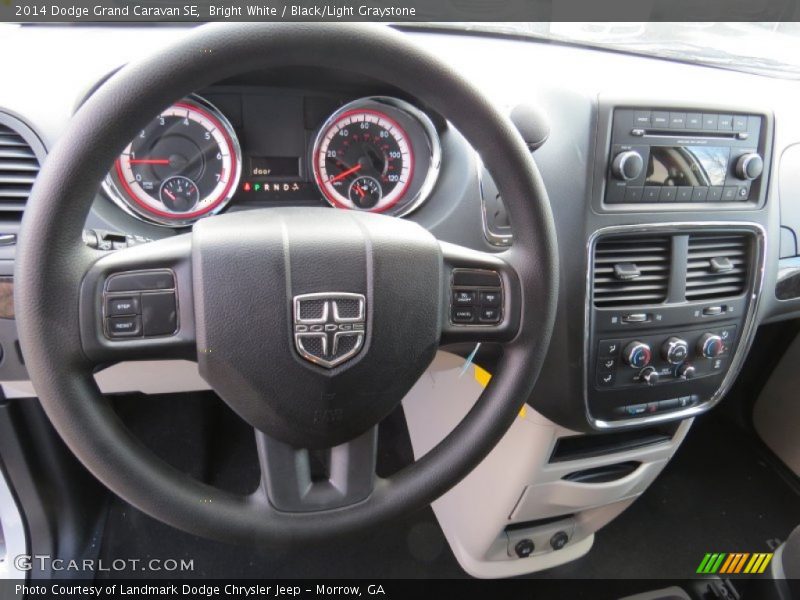 Bright White / Black/Light Graystone 2014 Dodge Grand Caravan SE