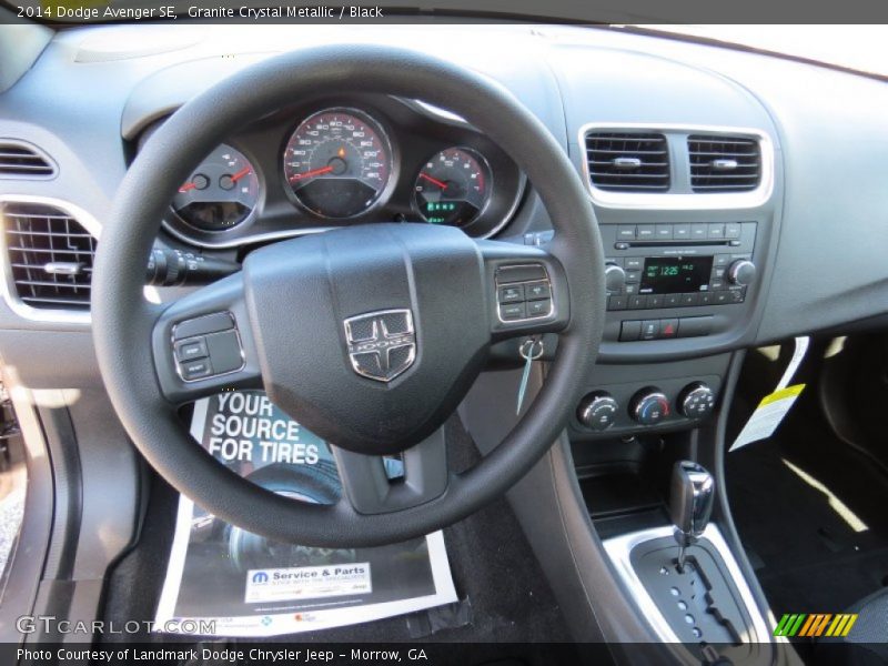 Granite Crystal Metallic / Black 2014 Dodge Avenger SE