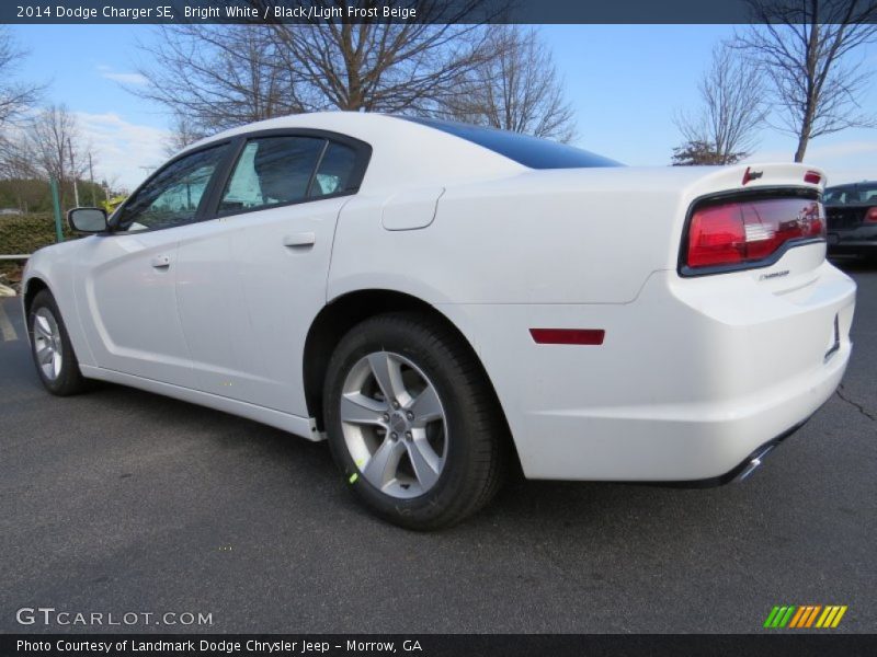 Bright White / Black/Light Frost Beige 2014 Dodge Charger SE
