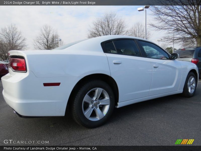 Bright White / Black/Light Frost Beige 2014 Dodge Charger SE
