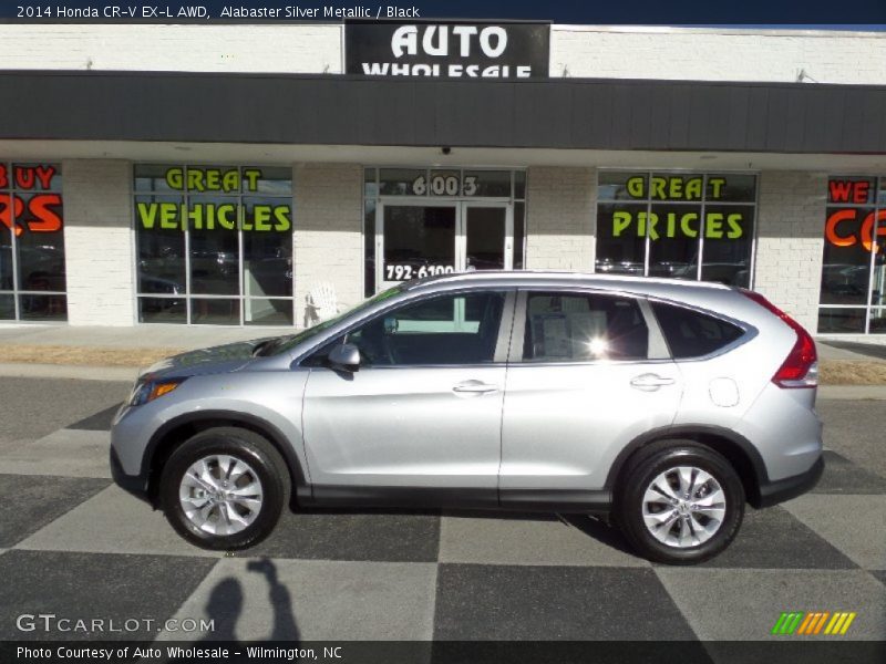 Alabaster Silver Metallic / Black 2014 Honda CR-V EX-L AWD
