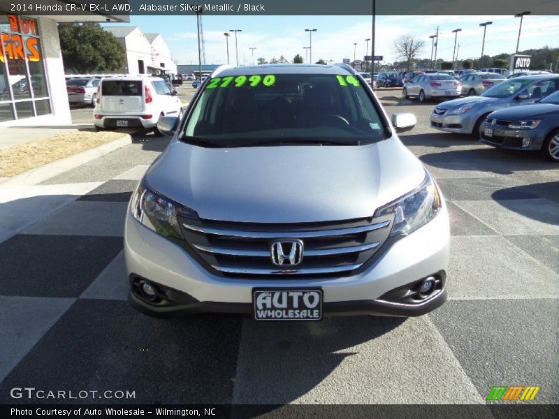 Alabaster Silver Metallic / Black 2014 Honda CR-V EX-L AWD