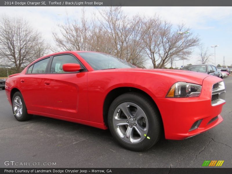 TorRed / Black/Light Frost Beige 2014 Dodge Charger SE