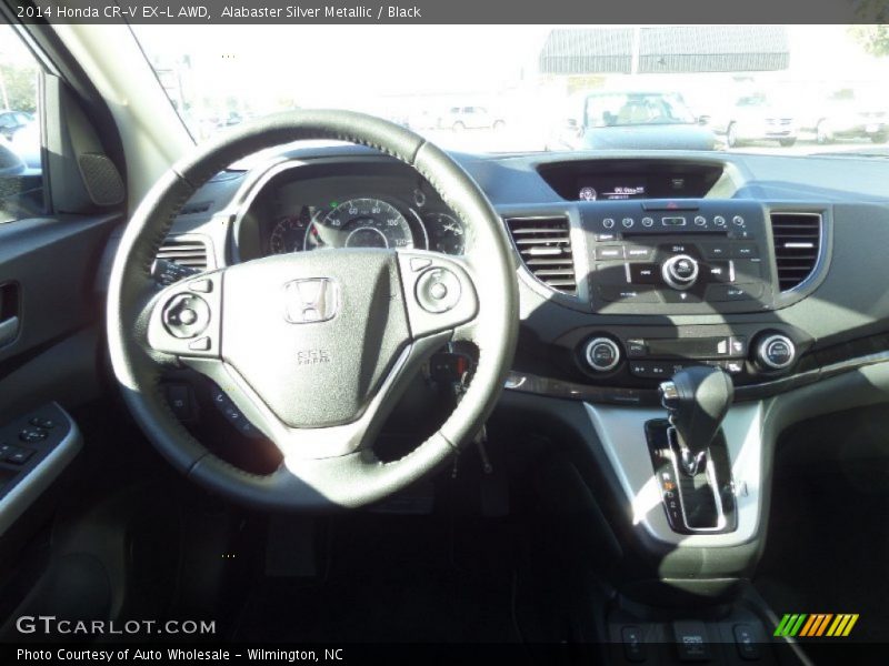 Alabaster Silver Metallic / Black 2014 Honda CR-V EX-L AWD