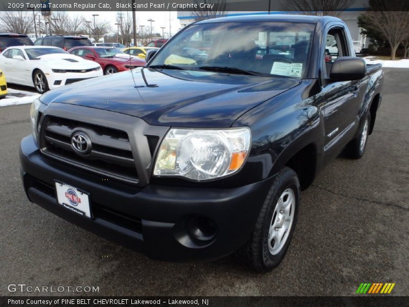 Black Sand Pearl / Graphite Gray 2009 Toyota Tacoma Regular Cab