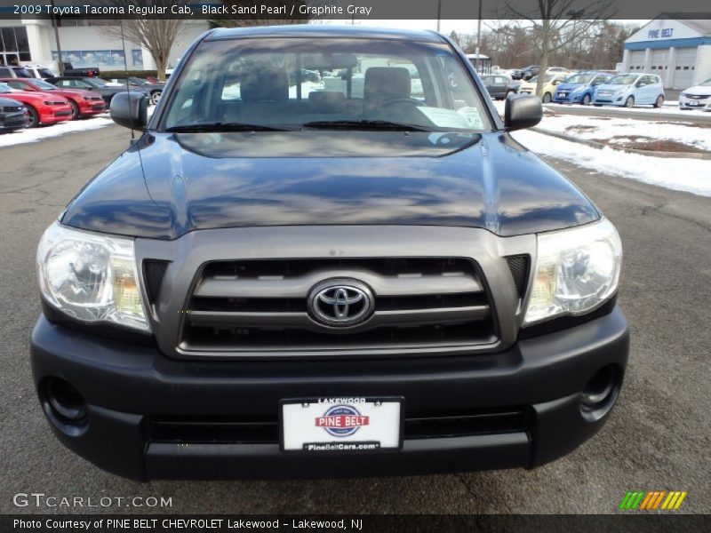 Black Sand Pearl / Graphite Gray 2009 Toyota Tacoma Regular Cab