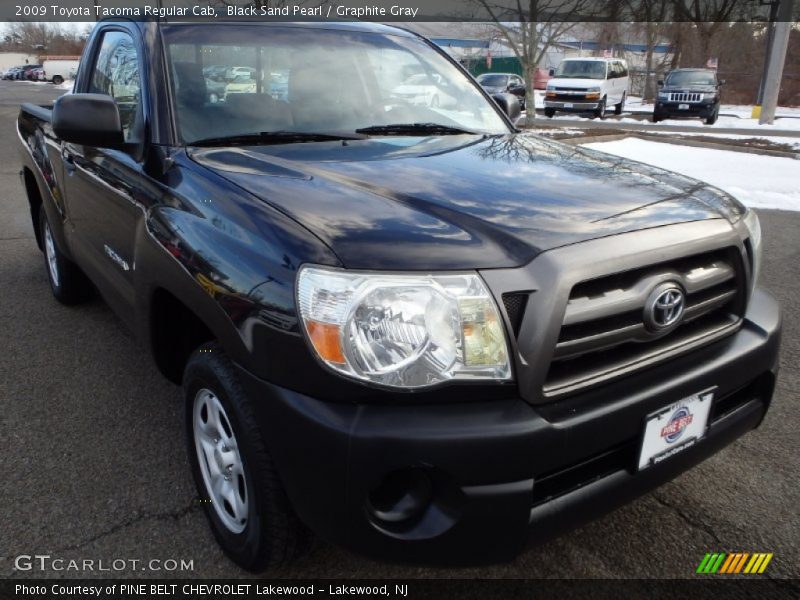 Black Sand Pearl / Graphite Gray 2009 Toyota Tacoma Regular Cab