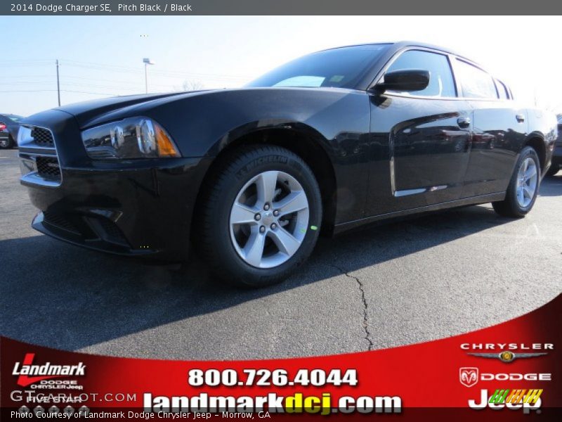Pitch Black / Black 2014 Dodge Charger SE