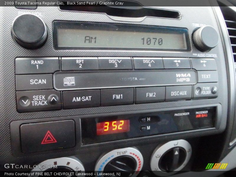 Black Sand Pearl / Graphite Gray 2009 Toyota Tacoma Regular Cab