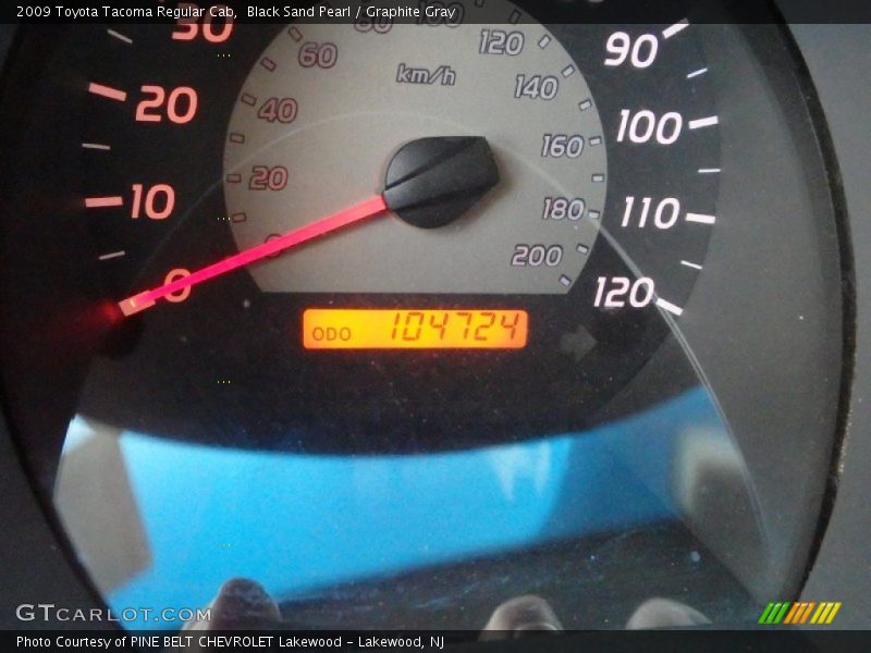 Black Sand Pearl / Graphite Gray 2009 Toyota Tacoma Regular Cab