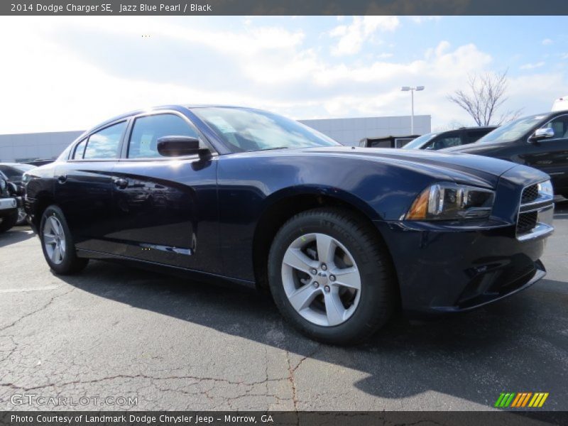 Jazz Blue Pearl / Black 2014 Dodge Charger SE