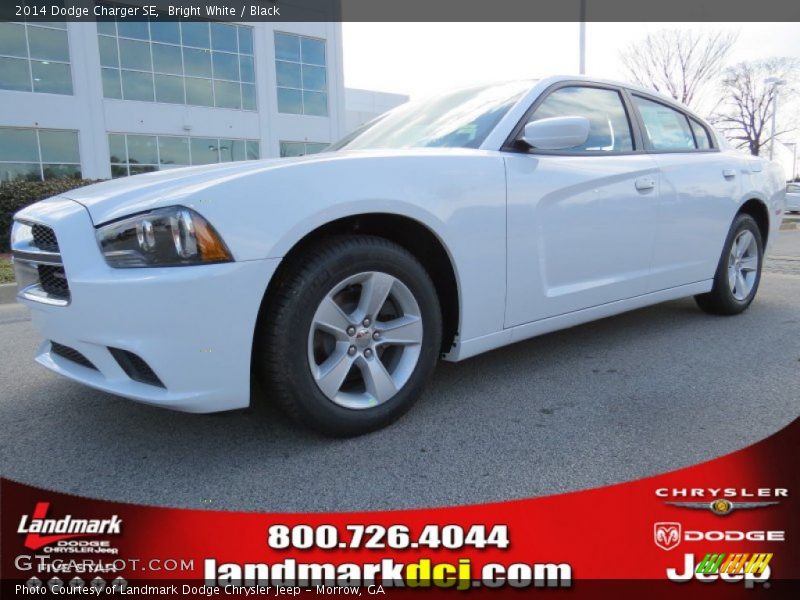 Bright White / Black 2014 Dodge Charger SE