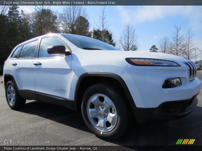 Bright White / Iceland - Black/Iceland Gray 2014 Jeep Cherokee Sport 4x4