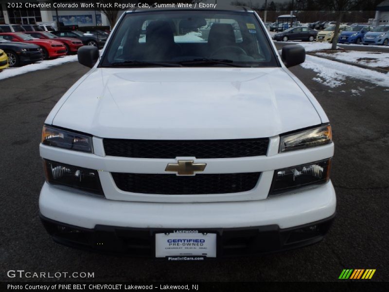 Summit White / Ebony 2012 Chevrolet Colorado Work Truck Regular Cab