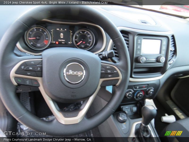 Bright White / Iceland - Black/Iceland Gray 2014 Jeep Cherokee Sport 4x4