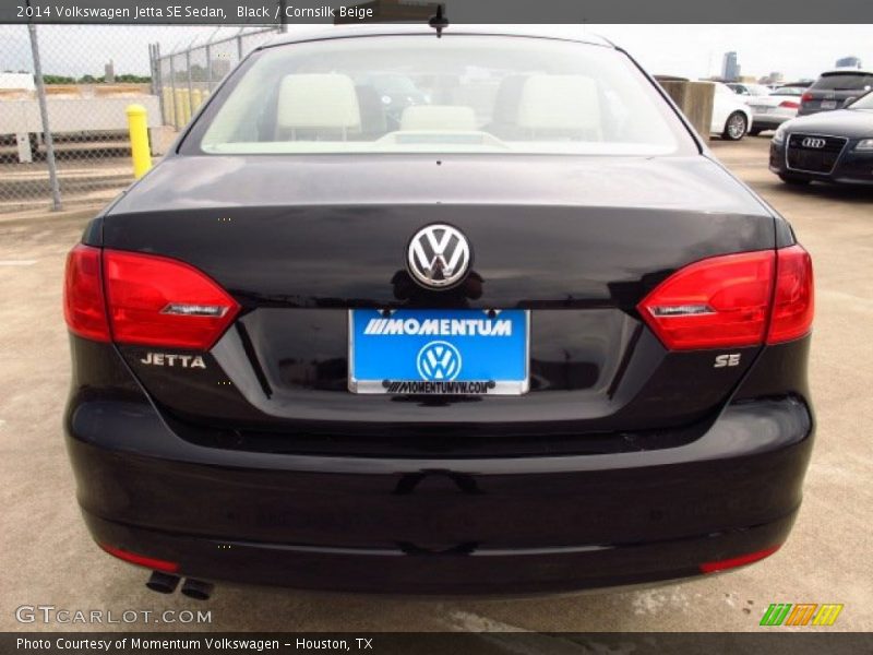 Black / Cornsilk Beige 2014 Volkswagen Jetta SE Sedan