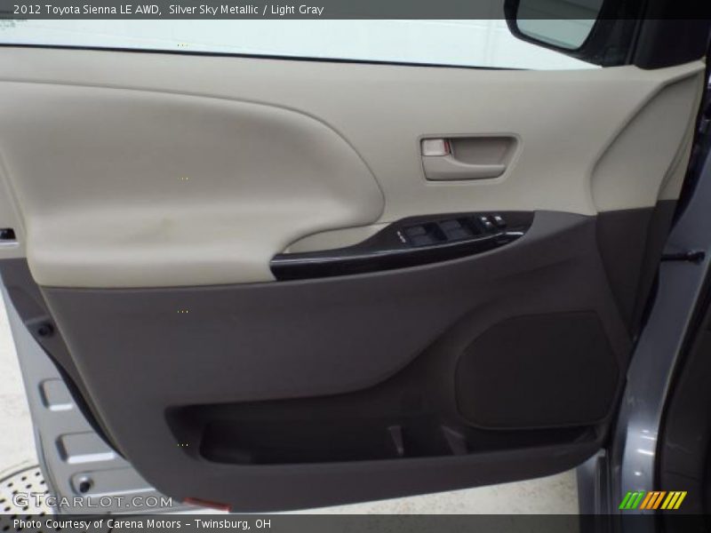 Silver Sky Metallic / Light Gray 2012 Toyota Sienna LE AWD