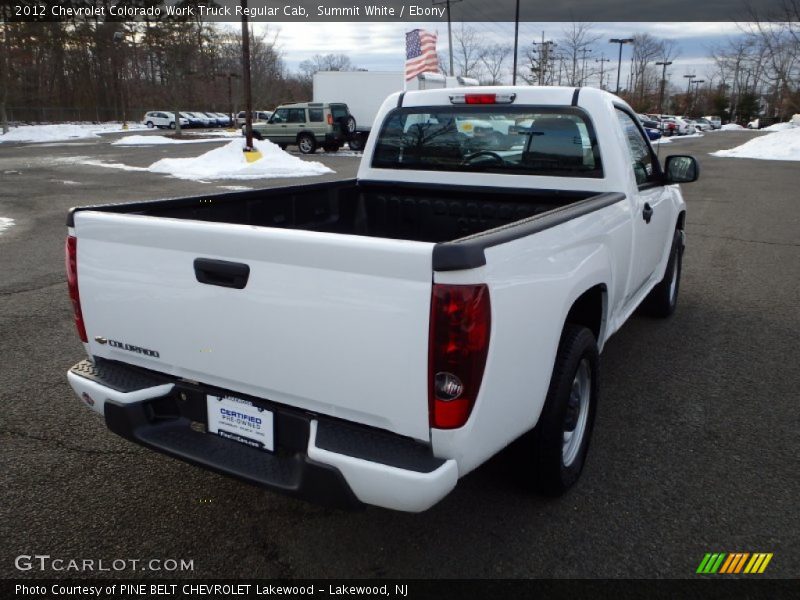 Summit White / Ebony 2012 Chevrolet Colorado Work Truck Regular Cab