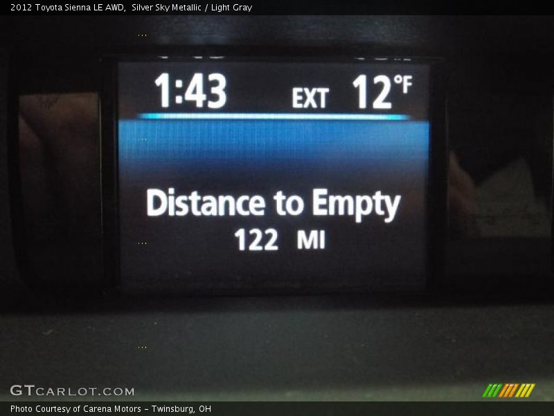 Silver Sky Metallic / Light Gray 2012 Toyota Sienna LE AWD
