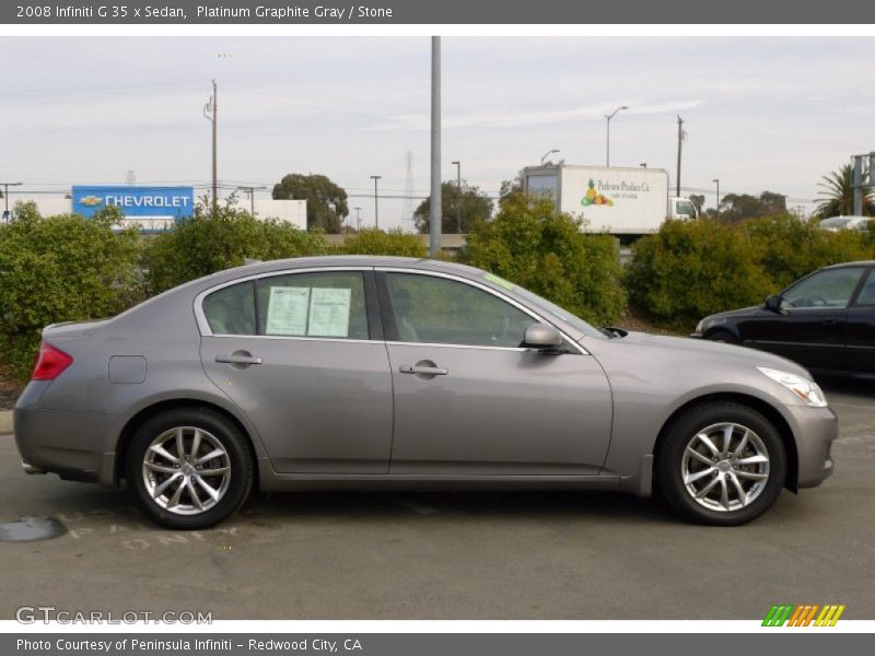 Platinum Graphite Gray / Stone 2008 Infiniti G 35 x Sedan
