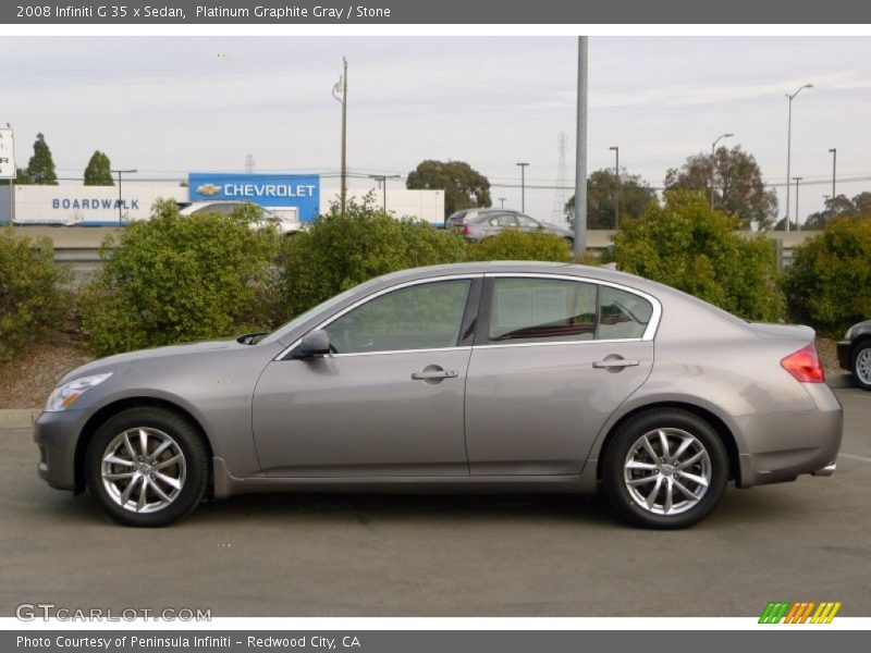 Platinum Graphite Gray / Stone 2008 Infiniti G 35 x Sedan