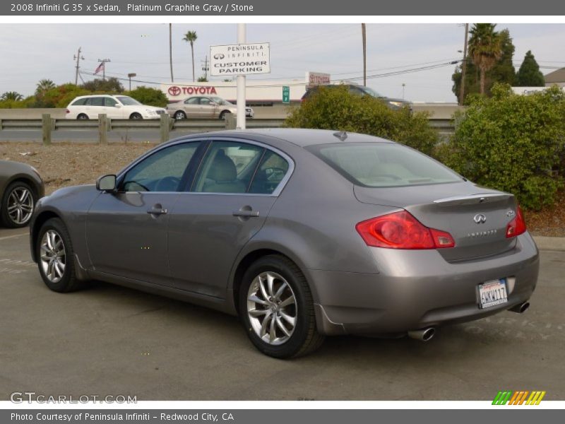 Platinum Graphite Gray / Stone 2008 Infiniti G 35 x Sedan