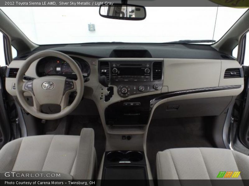 Silver Sky Metallic / Light Gray 2012 Toyota Sienna LE AWD