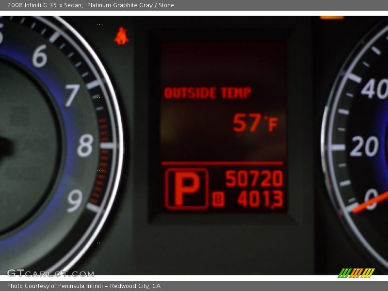 Platinum Graphite Gray / Stone 2008 Infiniti G 35 x Sedan