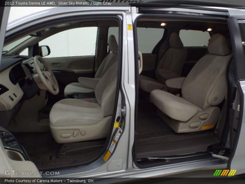 Silver Sky Metallic / Light Gray 2012 Toyota Sienna LE AWD