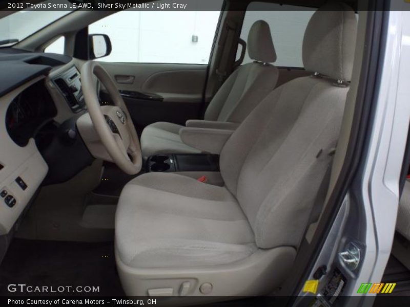 Silver Sky Metallic / Light Gray 2012 Toyota Sienna LE AWD