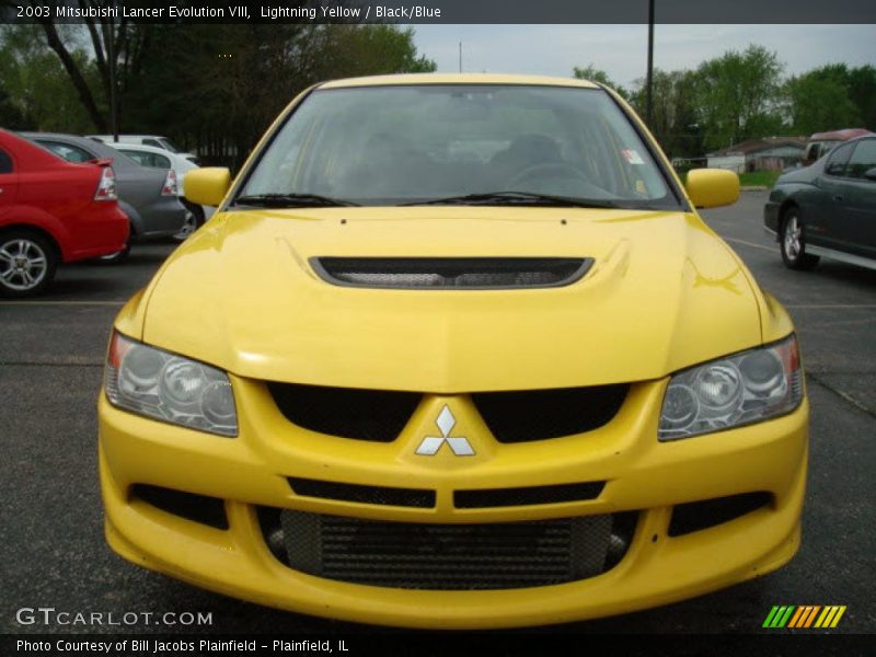 Lightning Yellow / Black/Blue 2003 Mitsubishi Lancer Evolution VIII