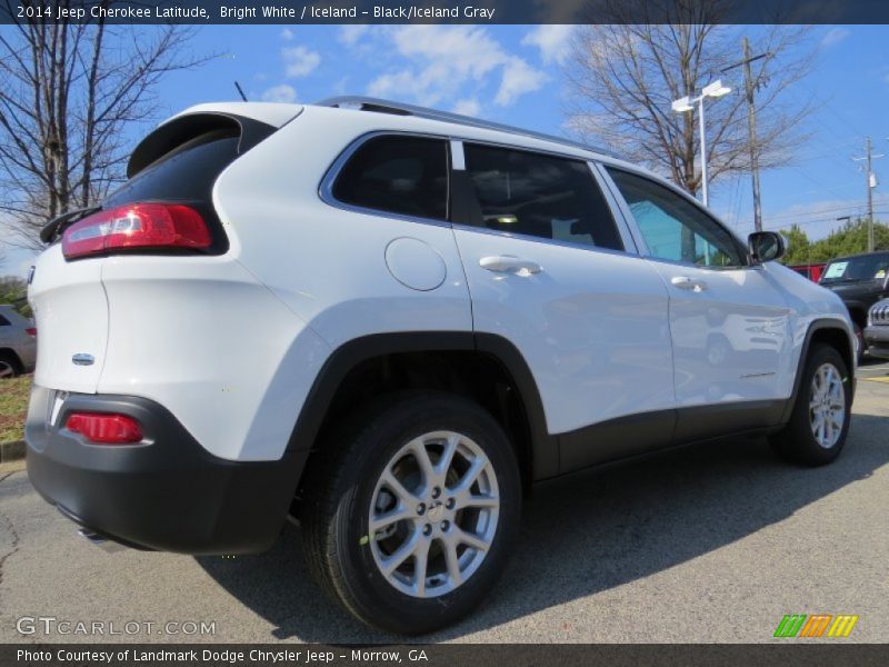 Bright White / Iceland - Black/Iceland Gray 2014 Jeep Cherokee Latitude