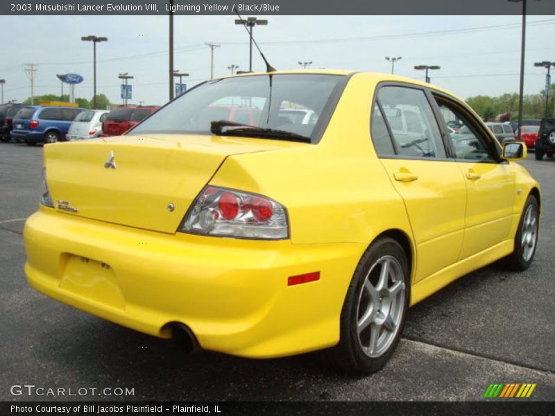 Lightning Yellow / Black/Blue 2003 Mitsubishi Lancer Evolution VIII
