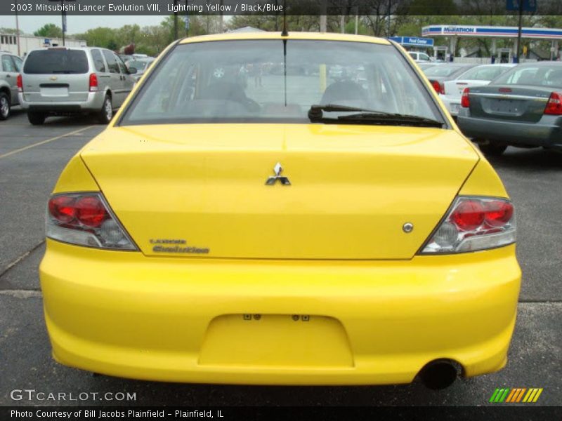 Lightning Yellow / Black/Blue 2003 Mitsubishi Lancer Evolution VIII