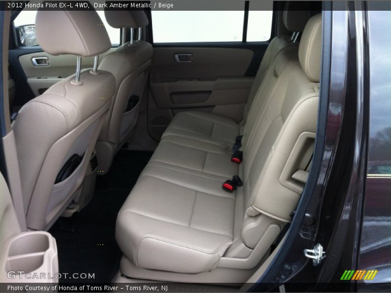Dark Amber Metallic / Beige 2012 Honda Pilot EX-L 4WD