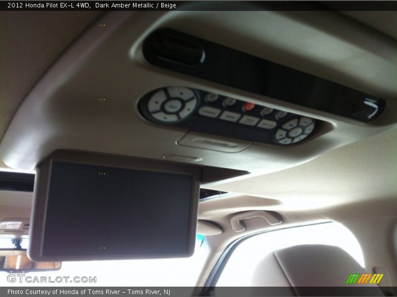 Dark Amber Metallic / Beige 2012 Honda Pilot EX-L 4WD