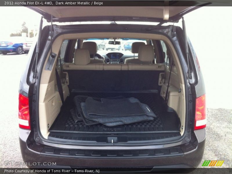 Dark Amber Metallic / Beige 2012 Honda Pilot EX-L 4WD